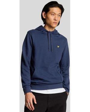 Lyle & Scott Eagle Head Pullover Hoodie - Blue