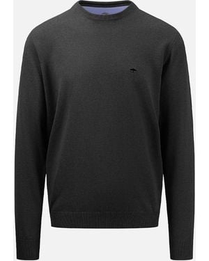 Fynch-Hatton Fynch-Hatton Superfine O-Neck - Black
