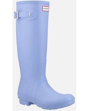 HUNTER Original Tall Rubber Sea Wellington Boots - Blue