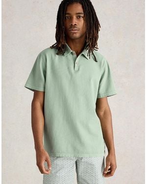 White Stuff Anderby Woven Polo Light - Green