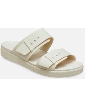 Crocs™ Brooklyn Buckle Sandstone Sandals - White