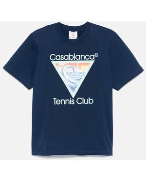 CASABLANCA Tennis Club Icon T-Shirt - Blue