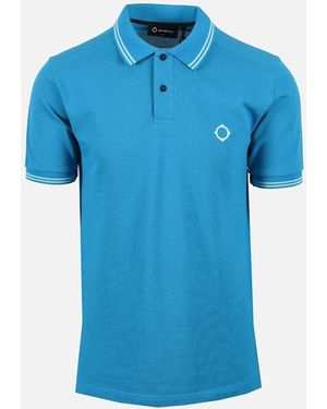 Ma Strum Double Tipped Polo Shirt Vallarta - Blue