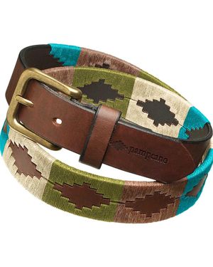 Pampeano Leather Terraqueo Polo Belt - Green