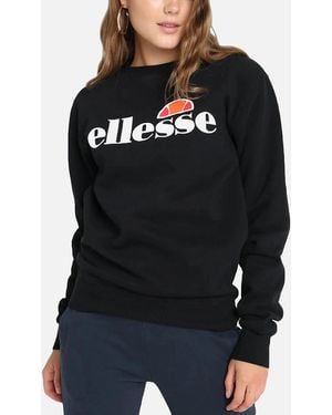 Ellesse Agata Pullover Crew Neck Sweatshirt - Black