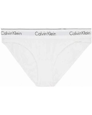 Calvin Klein Cotton Modal Blend Briefs And Thong Set - White
