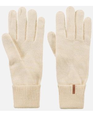 Barts Stretchy Ribbed Cuff Gloves - White