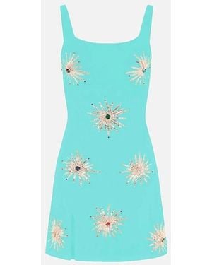 Oceanus Callie Luxury Embellished Party Dress - Blue