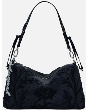 Desigual Zip Fastening Polyurethane Bag - Black