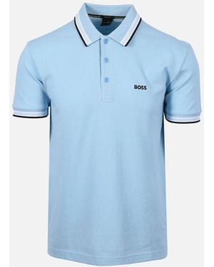 BOSS Boss Paddy Polo Shirt Light Pastel - Blue