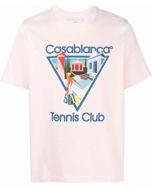 CASABLANCA Le Joueuse Tennis Club T-Shirt - Pink