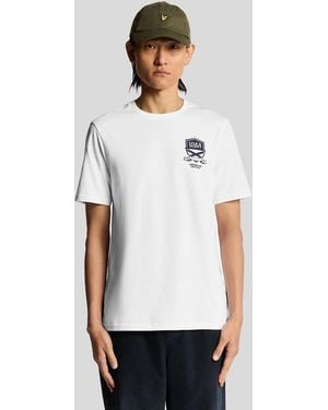Lyle & Scott Legends On The Pitch Graphic T-Shirt - White