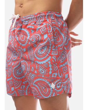 Marcelo Burlon Paisley Swimming Shorts - Red