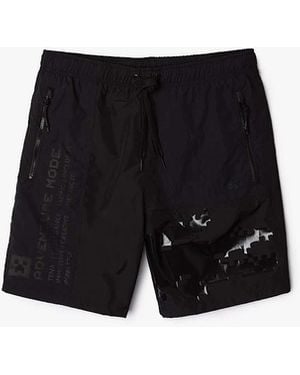 Lacoste X Minecraft Nylon Bermuda Shorts - Black