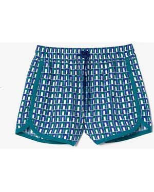Lacoste Graphic Motif Draped Shorts - Blue