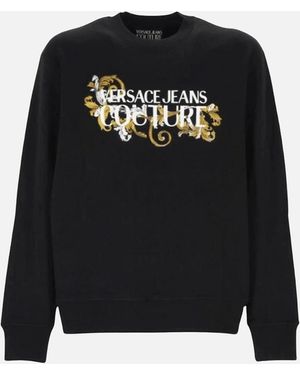 Versace Graphic Baroque Logo Sweatshirt - Black