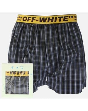 Off-White c/o Virgil Abloh Classic Industrial Checked Boxers - Blue