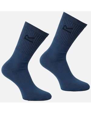 Regatta Great Outdoors Cotton Rich Casual Socks (Pack Of 3) - Blue