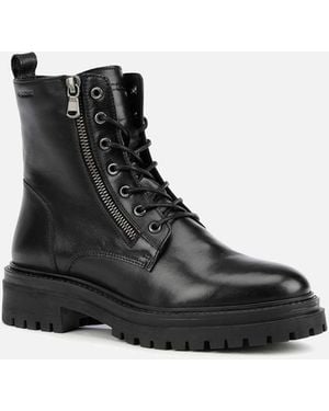 Geox Ladies D Iridea F Leather Ankle Boots - Black