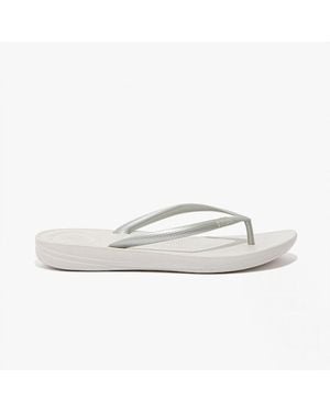 Fitflop Iqushion Ergonomic Toe Post Flip Flops - White