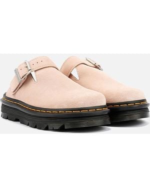 Dr. Martens Dr. Martens Zebzag Eh Suede Powder Mules - Pink