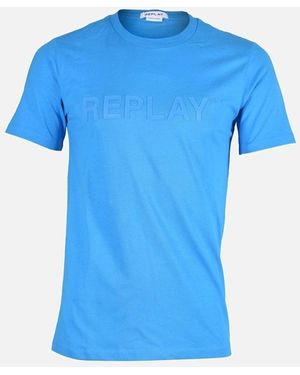 Replay Appliqued Logo T-Shirt, Summer - Blue