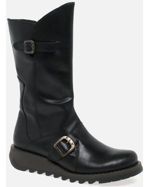 Fly London Mes 2 Leather Calf Boots - Black