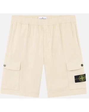 Stone Island Cargo Shorts - Natural