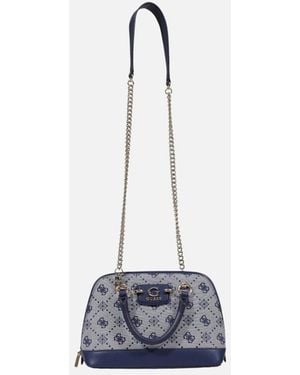 Guess Zip Fastening Polyester Bag - Blue