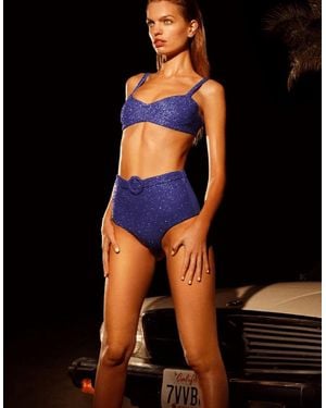 Oceanus Athena Beaded Bikini Top – Daphne X - Blue