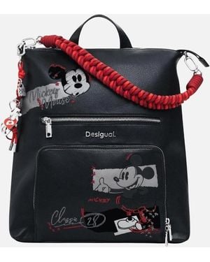 Desigual Zip Fastening Polyurethane Bag - Black