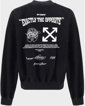 Off-White c/o Virgil Abloh Exact Opp Boxy Crewneck - Blue
