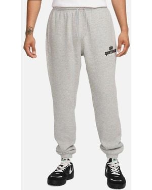 Nike Heather Sportswear Graphic Logo Joggers - Grey