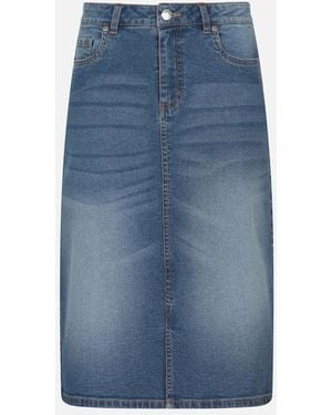 Mountain Warehouse Ladies Ash Denim A-Line Skirt - Blue