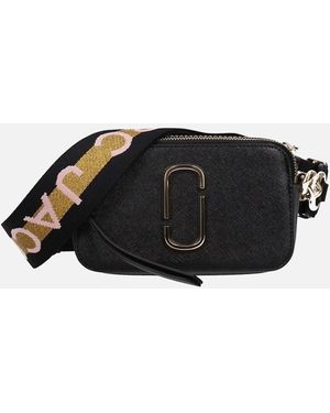 Marc Jacobs Leather Crossbody Bag With Adjustable Strap - Black