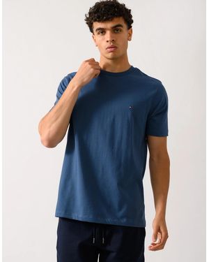 Tommy Hilfiger Essential Seasonal Regular Fit Solid T Shirt - Blue