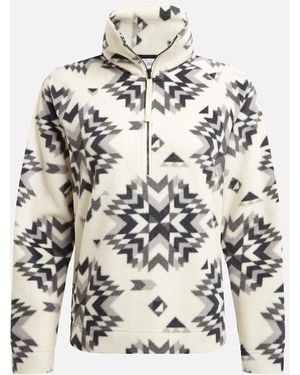 Craghoppers Ladies Lago Calico Half Zip Fleece Top - White