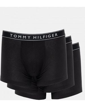 Tommy Hilfiger 3 Pack Tonal Trunks - Black