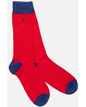 Swole Panda Bamboo Socks Spot - Red