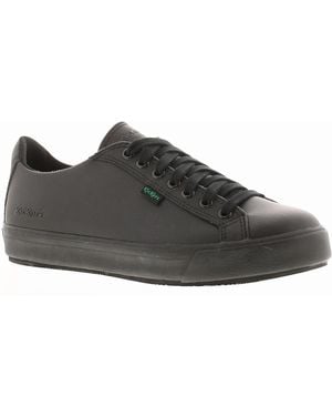 Kickers Shoes Work School Tovni Lacer Leather Lace Up Uk Size - Black