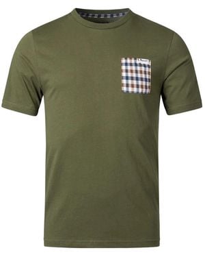 Aquascutum Active Check Pocket T-Shirt - Green