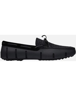 Swims Woven Driver Loafer - Black