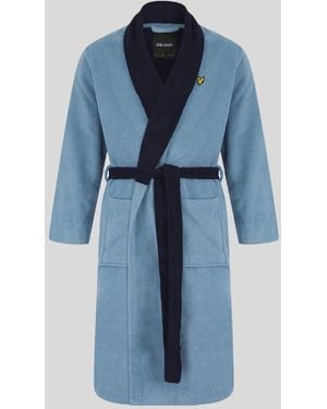 Lyle & Scott Towling Bathrobe - Blue