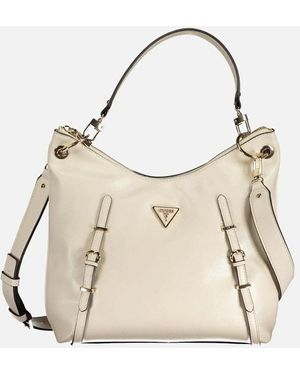 Guess Levia Bag With Removable Shoulder Handle And Strap - Natural