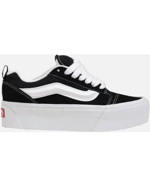 Vans Leather Lace-Up Trainers - Black