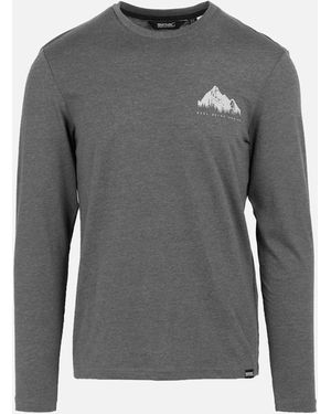 Regatta Maylow Mountain Long-Sleeved T-Shirt - Grey