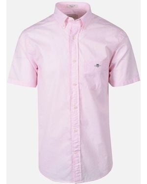 GANT Reg Poplin Short Sleeve Shirt Light - Pink