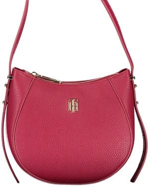 Tommy Hilfiger Versatile Shoulder Bag With Adjustable Strap And Zip Closure - Red