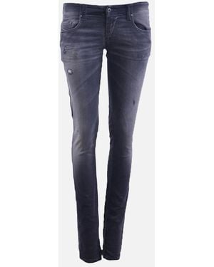 DIESEL Grupee Ne 0856S Denim Sweat Jogg Jeans Distressed Slim Fit Skinny - Blue
