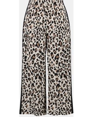 Joseph Ribkoff Woven Animal Print Culottes - White
